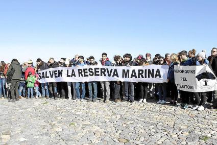 Simpatizantes del GOB y Menorquins pel Territori se manifestaron en enero para pedir más vigilancia en la reserva