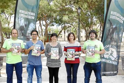 Bosch, Juaneda, Gomila, Salord y Truyol, este miércoles en la presentación, en la plaza des Pins