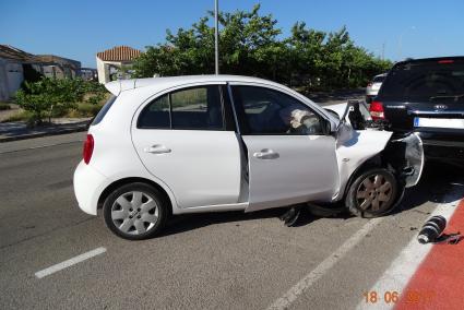 Imagen del coche accidentado.