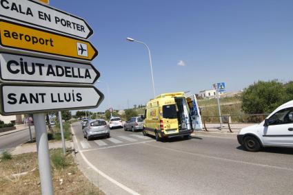 El accidente ha tenido lugar en la Vía Ronda de Maó.