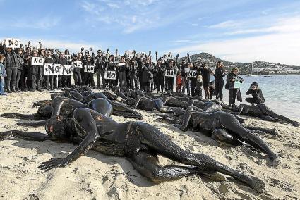 Una de las protestas realizadas en contra de las prospecciones petrolíferas en el Mediterráneo