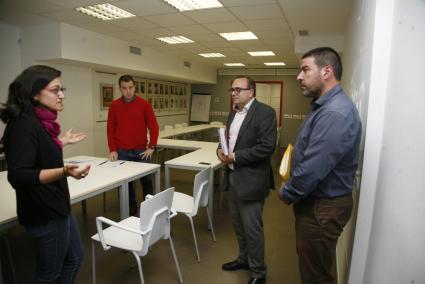 Maria José Camps, el instructor Juan Carlos Goñalons, el abogado Miquel Ramis, y Pere Moll, el pasado mes de abril