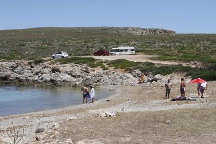 Caravanas en Cala Viola