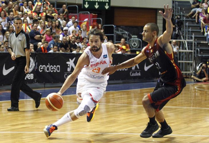 Momento en que Sergio Llull se lesiona la rodilla