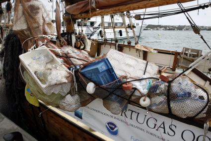 Plásticos recogidos por el velero en cuatro semanas de navegación por Balears