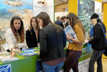 El mostrador de Menorca en la ITB de Berlín, que ayer vivió la jornada inaugural.