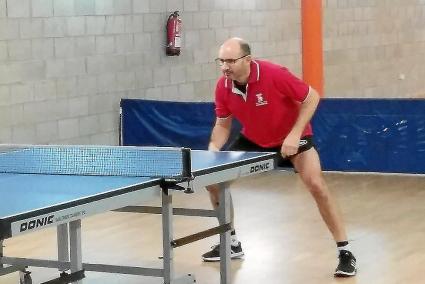 Antoni Nieto, jugador y presidente del CTT Ciutadella durante un partido de una jornada anterior