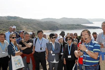 Los participantes en el congreso de la Red Mundial de Reservas de Biosfera Islas y Zonas Costeras visitaron Cavalleria