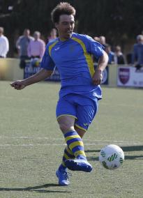 Raúl Capó, defendiendo la zamarra del Penya