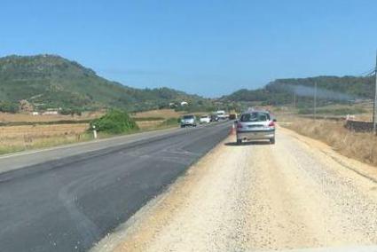 La orden del Consell de suspender hasta septiembre el asfaltado de los carriles de la carretera general entre Ciutadella y Ferre