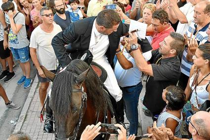 Berlinghieri el sábado en la entrega del bastón de mando al caixer batle.