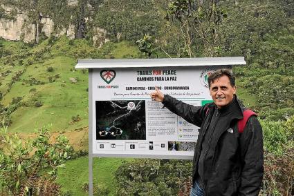 Jimmy Pons en Choachí (Colombia), donde se encuentra el segundo sendero en unirse a ‘Trails for peace’.