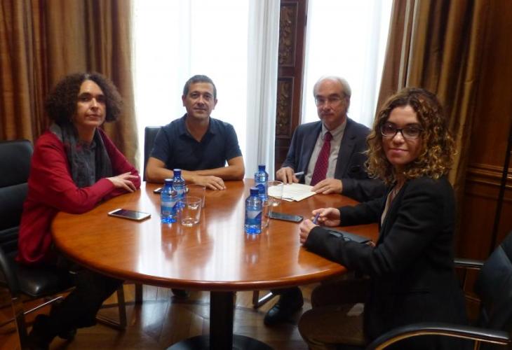 Patricia Font y Nel Martí, con la delegada del Gobierno en Balears, Rosario Sánchez