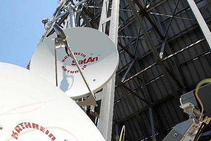 Imagen de las antenas ubicadas en S’Enclusa.