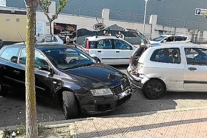 Dos de los coches implicados