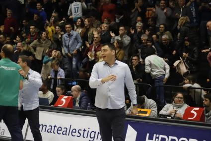 Oriol Pagès, durante el partido