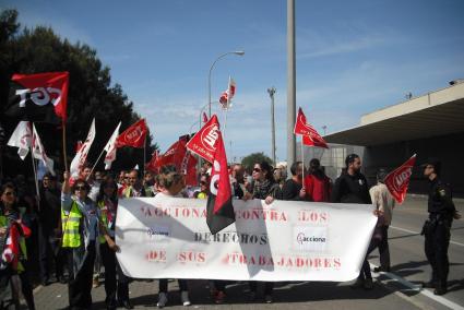 Protestas contra Acciona en Son Sant Joan.