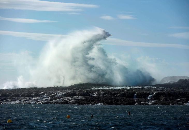 Temporal marítimo en la costa de Sant Lluís