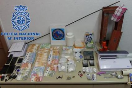 Material incautado por la Policía Nacional en la operación