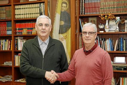 Arguimbau y Faner, ayer en la Unión de Antiguos Alumnos Salesianos de Ciutadella.