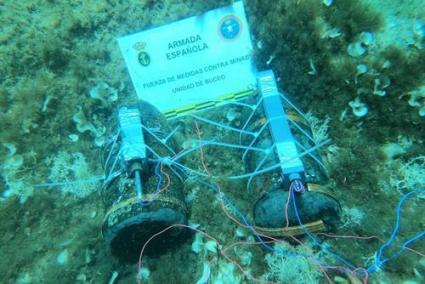 Proyectiles neutralizados en la punta de s'Esperó, en Menorca.