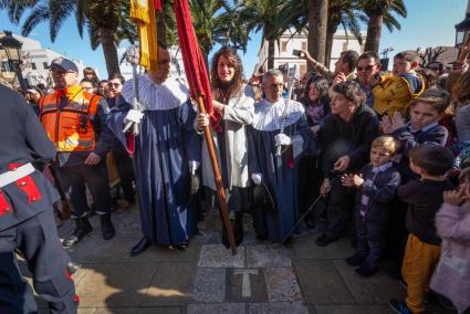 Imagen de los Tres Tocs, tras la procesión de Sant Antoni de 2020.