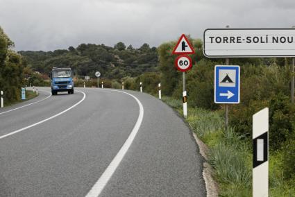 Cruce de Torre-solí en la carretera general