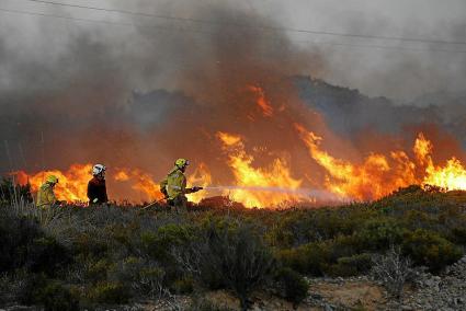 Unos niños provocan un incendio en Menorca con 600 personas evacuadas.