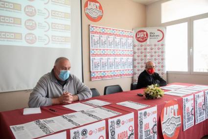 Servando Pereira, de UGT, y Antonio Soria, de CCOO