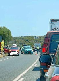 Imagen del último accidente en el punto negro.