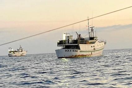 Los dos barcos fueron vistos el martes día 17 por la tarde a 0,7 millas de la costa, cerca de Cala en Porter.