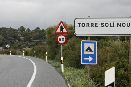 Imagen del cruce de Torre-solí, en Alaior