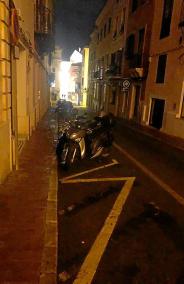 Las calles de Sant Roc y S’Arraval, a oscuras, la noche del domingo