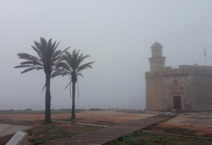 Niebla en el puerto de Ciutadella