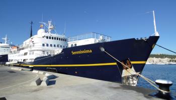 Es el crucero más pequeño de los programados en el puerto de Maó en 2022, con 87,41 metros de eslora. En la imagen, en 2015 en Palma.