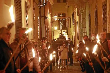 En la procesión participaron miembros de las cofradías y hermandades de Menorca