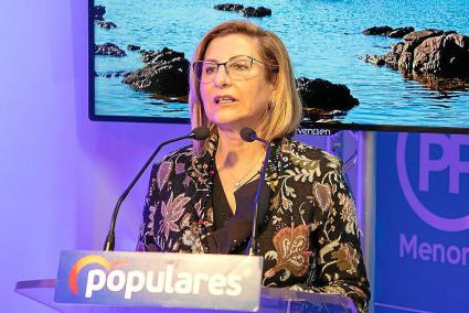 La presidenta del PP de Menorca, Misericordia Sugrañes