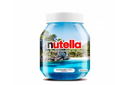 Un tarro de Nutella con la imagen de Macarelleta.