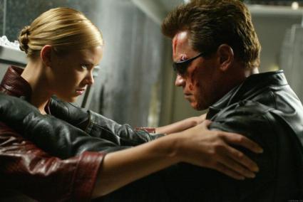 Kristanna Loken y Arnold Schwarzenegger