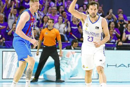 Sergio Llull, este pasado viernes, puño en alto