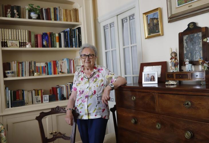 Joana Amatller, de 85 anys, al seu domicili.