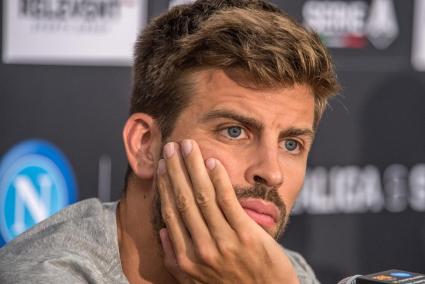 Gerard Piqué en una rueda de prensa