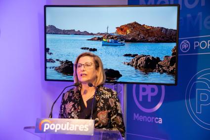 La presidenta del PP de Menorca, Misericordia Sugrañes.