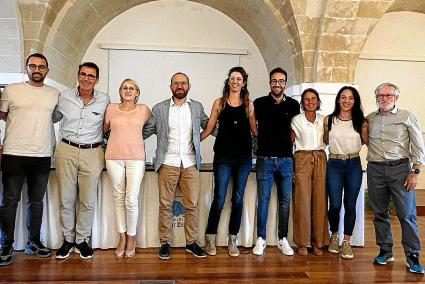 Los ponentes y organizadores de la Jornada de Actividad Física y Salud, celebrada en la Escola de Salut Pública de Menorca, en el Llatzeret