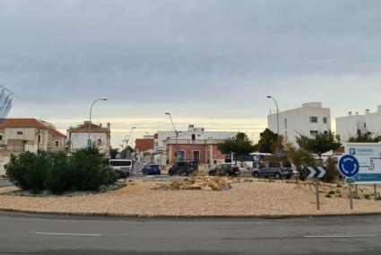 La rotonda de Anselmo Clavé, con la grava