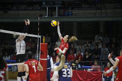 Alicia de Blas, este miércoles ante el Hapoel.