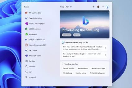 Bing con IA en Windows 11