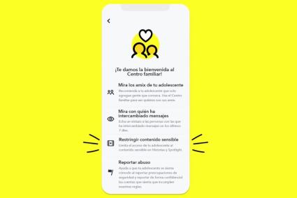 Snapchat incorpora controles parentales para limitar el contenido sensible que ven los menores