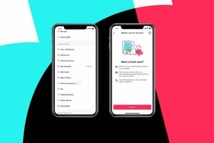 TikTok permite restablecer las recomendaciones 'Para ti' para mostrar contenido según las nuevas interacciones