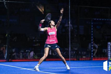 Gemma Triay, durante el partido de cuartos de final en el torneo paraguayo